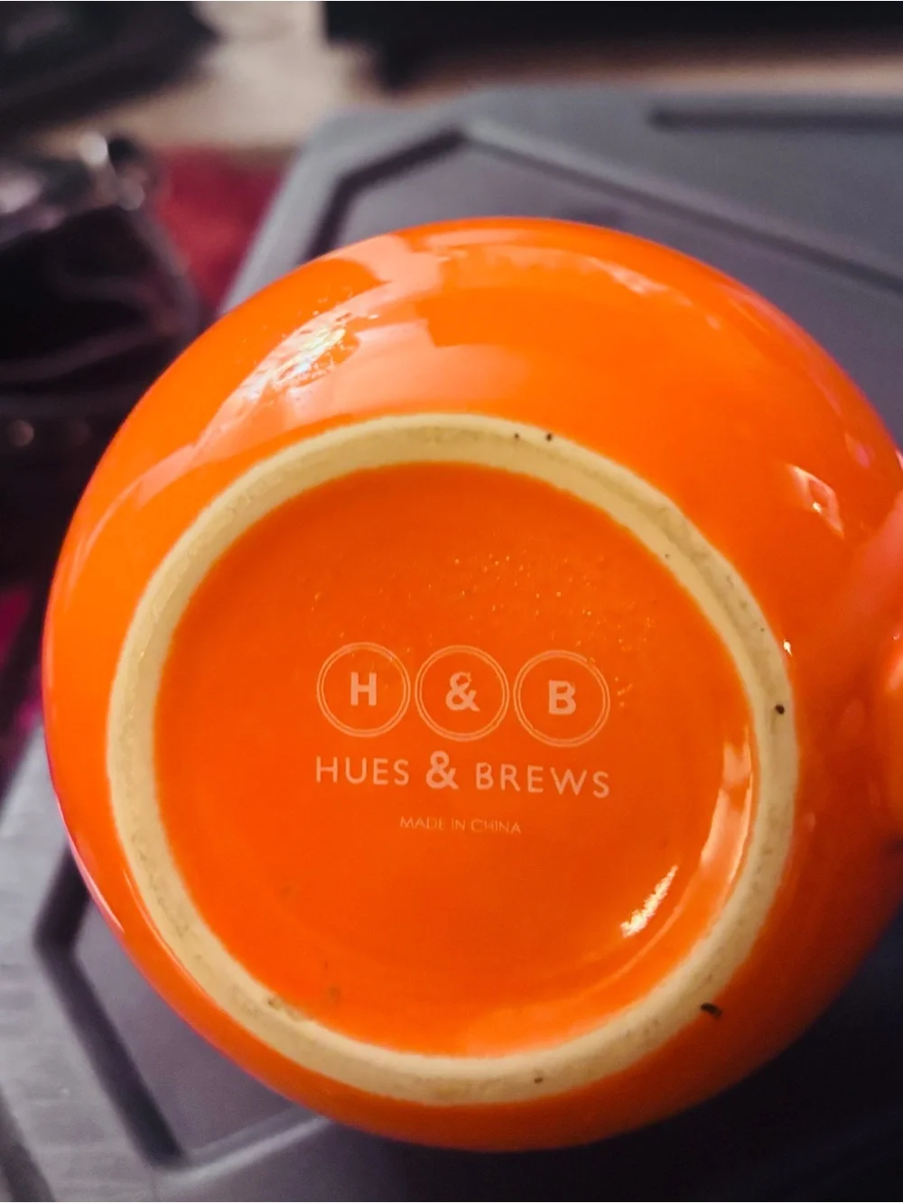 Orange Ceramic Teapot with Stainless Steel Infuser - Unbranded